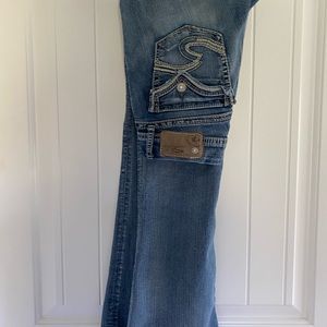 Silver boot cut jeans